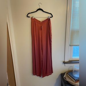 NWT Anthropologie Satin Pleated Trousers